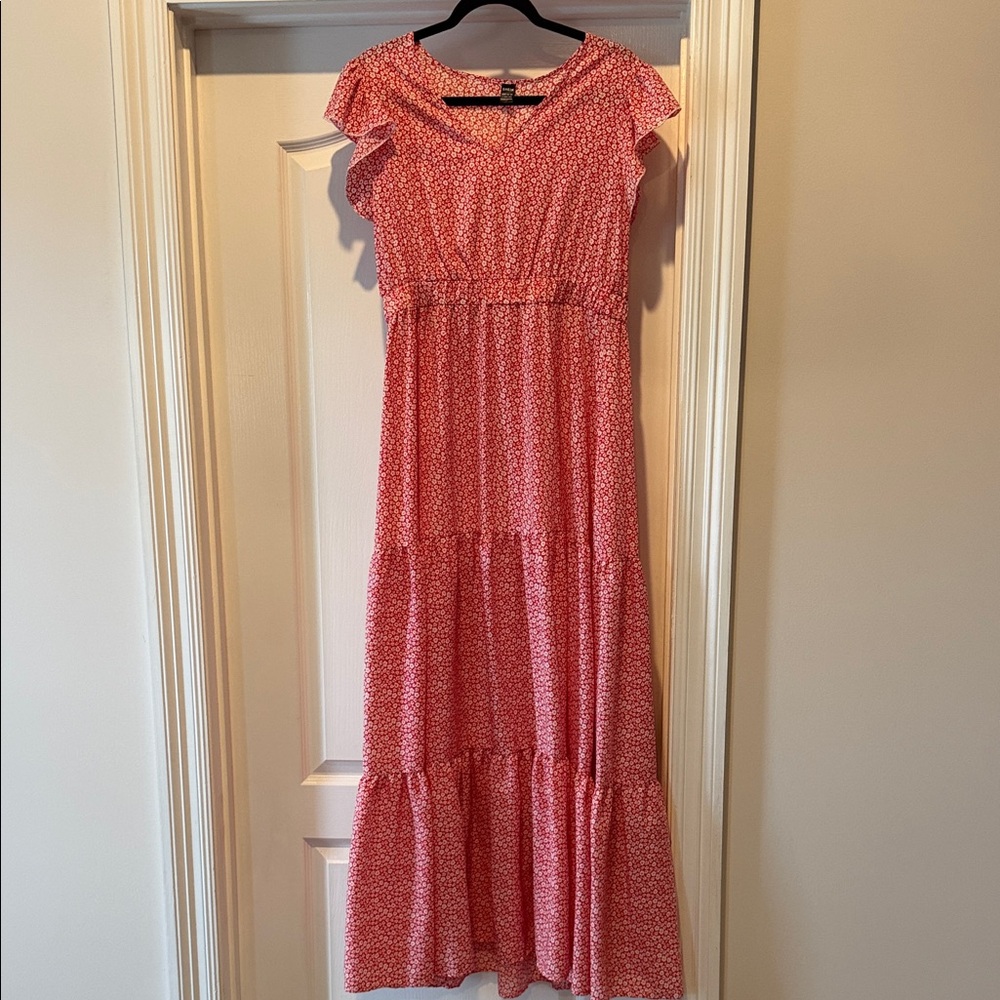 Women's Red Floral Dress